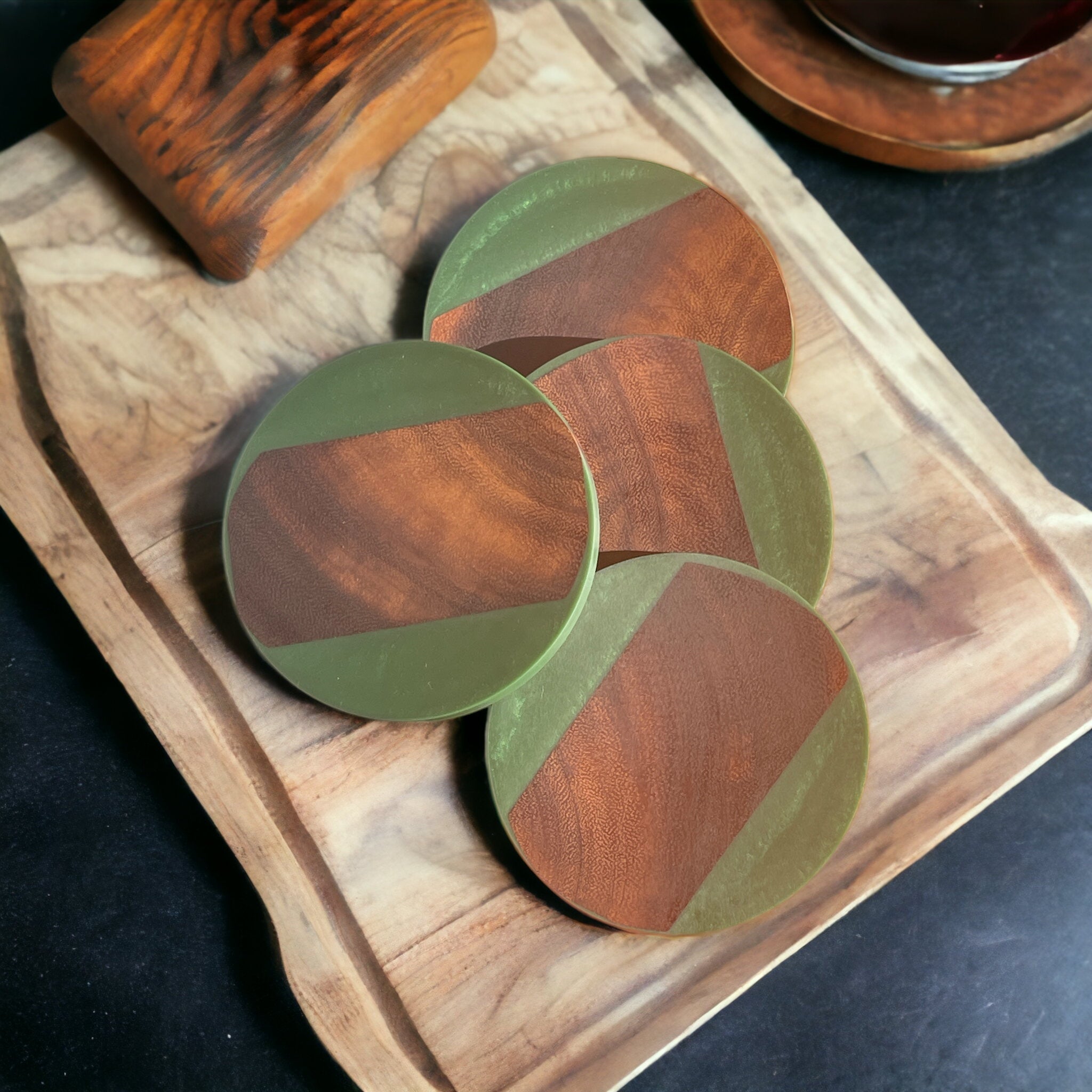 Round Wooden Mug Coaster 