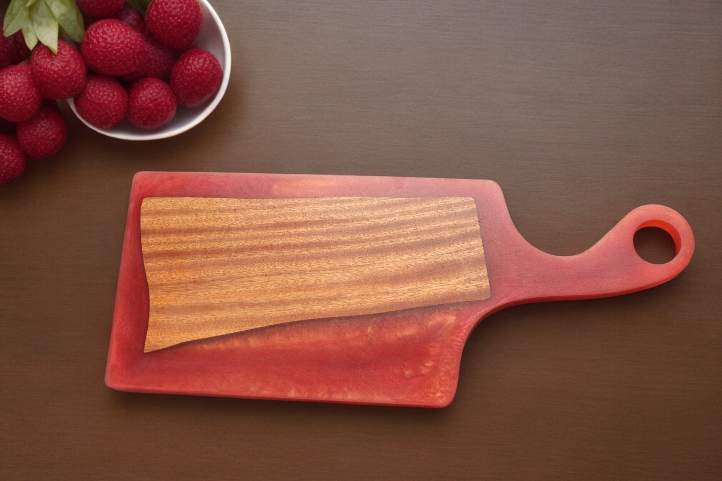 Handcrafted Charcuterie/Cutting Board - African Sapele Wood
