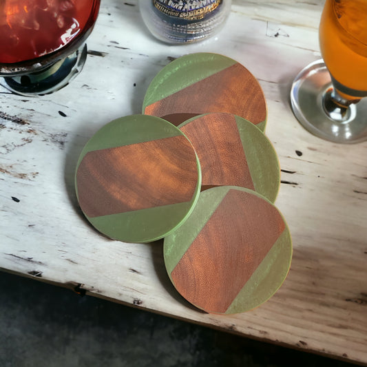 Handcrafted Hawaiian Monkeypod Coasters