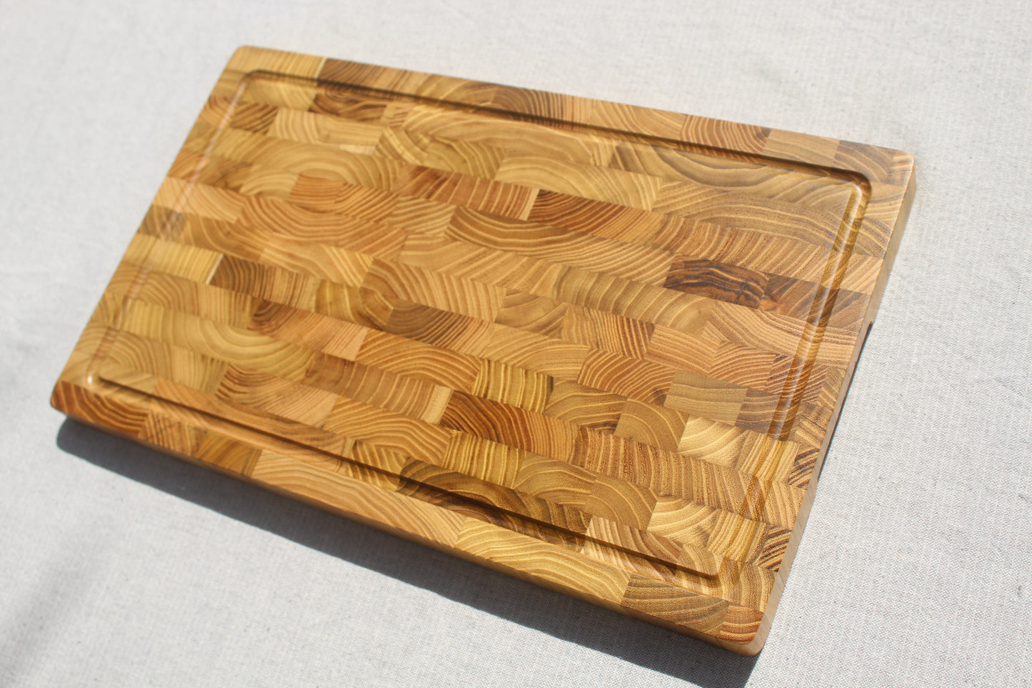 Teak End Grain Butcher Block Cutting Board